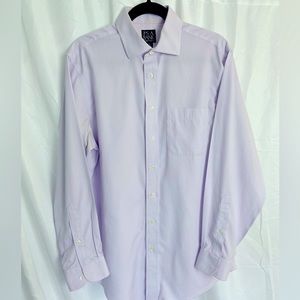 Purple Striped Tailored Fit Traveler’s Collection Button Down Dress Shirt, 16-34